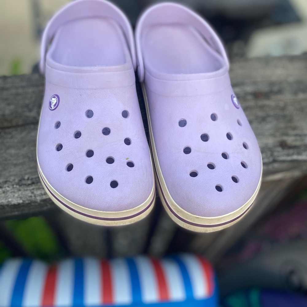 Women’s Purple Crocband Clogs
